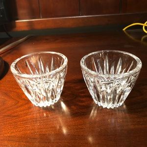 Cut glass votive candle holders